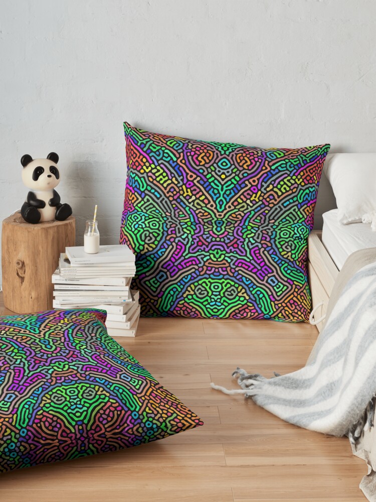 Alternate view of Freaky Stencil Floor Pillow