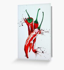Chilli vertical Greeting Card