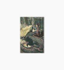MARINA LAY UPON A COUCH AND FONDLED A FIERY DRAGON WITH HER RIGHT HAND Art Board Print