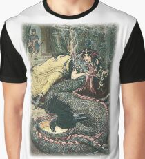 MARINA LAY UPON A COUCH AND FONDLED A FIERY DRAGON WITH HER RIGHT HAND Graphic T-Shirt
