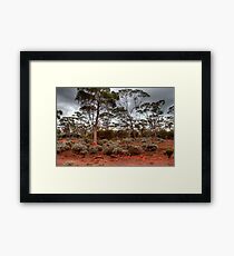 Red Earth, Gray Clouds Framed Print