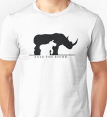 Save The Rhino (White Background) Unisex T-Shirt