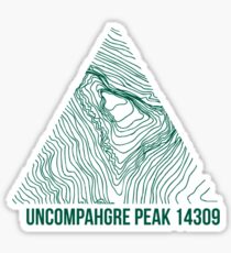 Uncompahgre Peak Topo Sticker