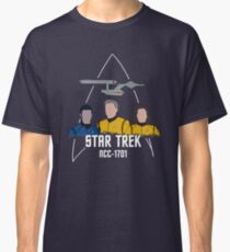 Équipage de pont NCC-1701 (blanc) T-shirt classique