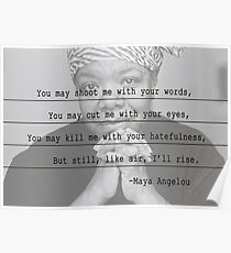 Maya Angelou - I'll Rise Poster