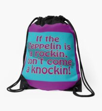 Rockin Zeppelin Drawstring Bag