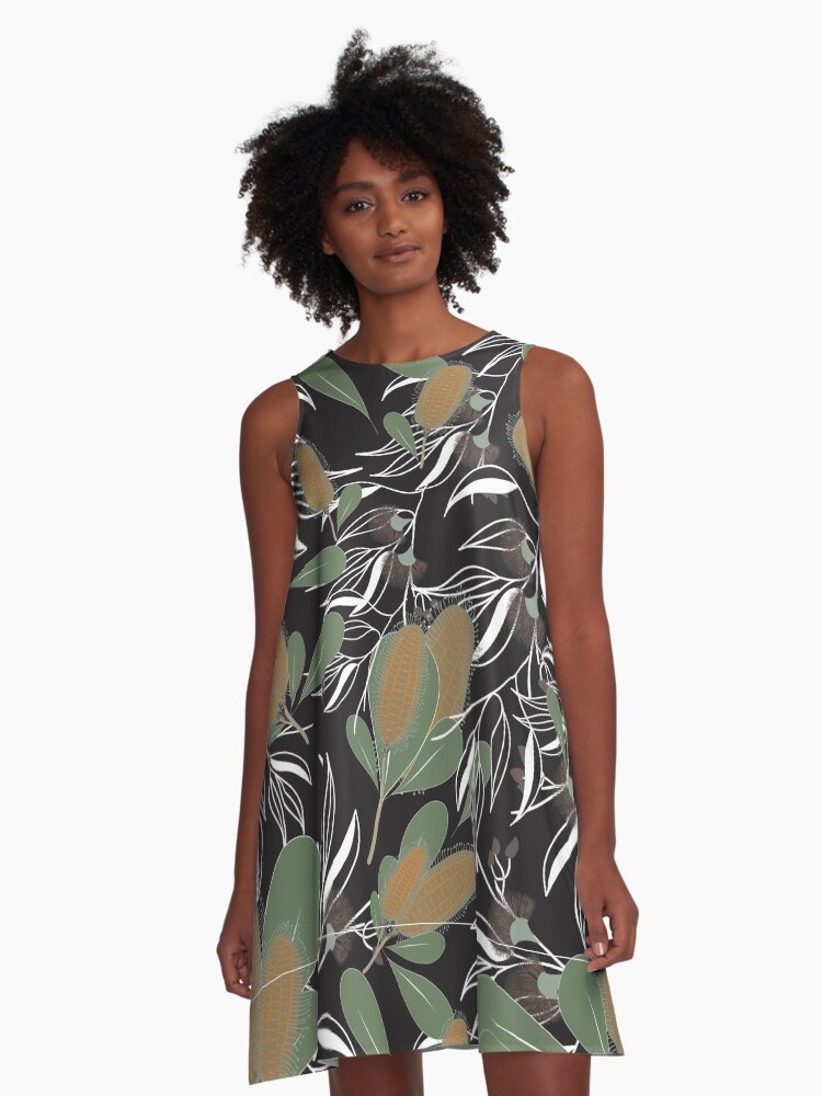 australian native flower dress