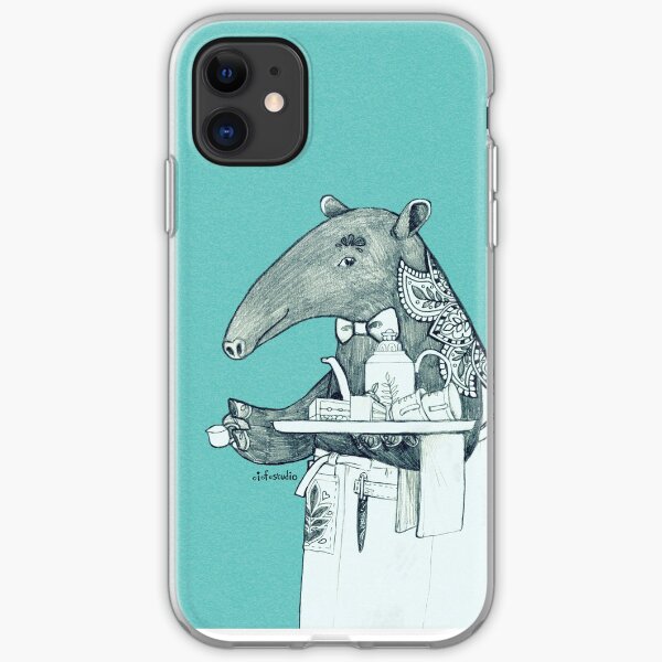 Tea time starts now - Malayan Tapir iPhone Soft Case