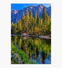 Reflections on the Merced river, Yosemite National Park Photographic Print