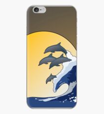 The Wave and Dolphins iPhone Case