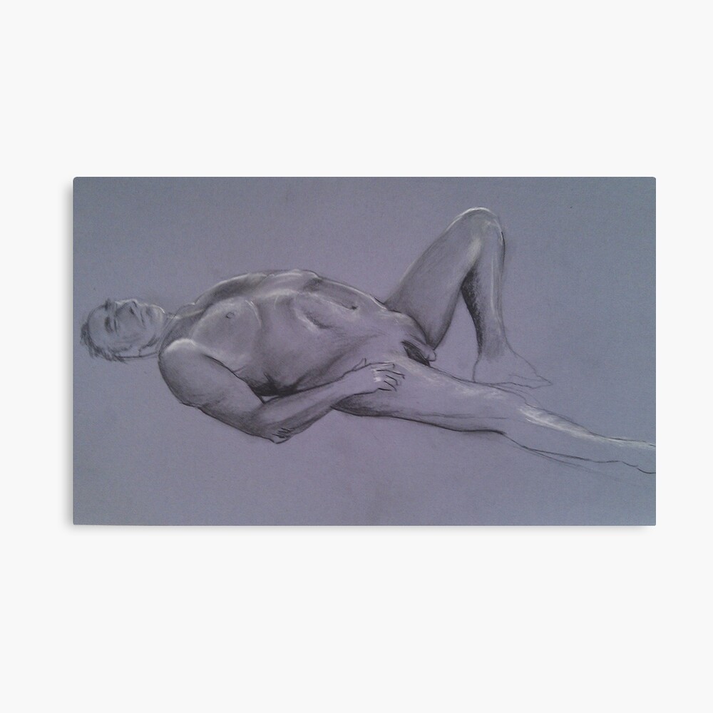 Reclining Male Nude #1 Canvas Print