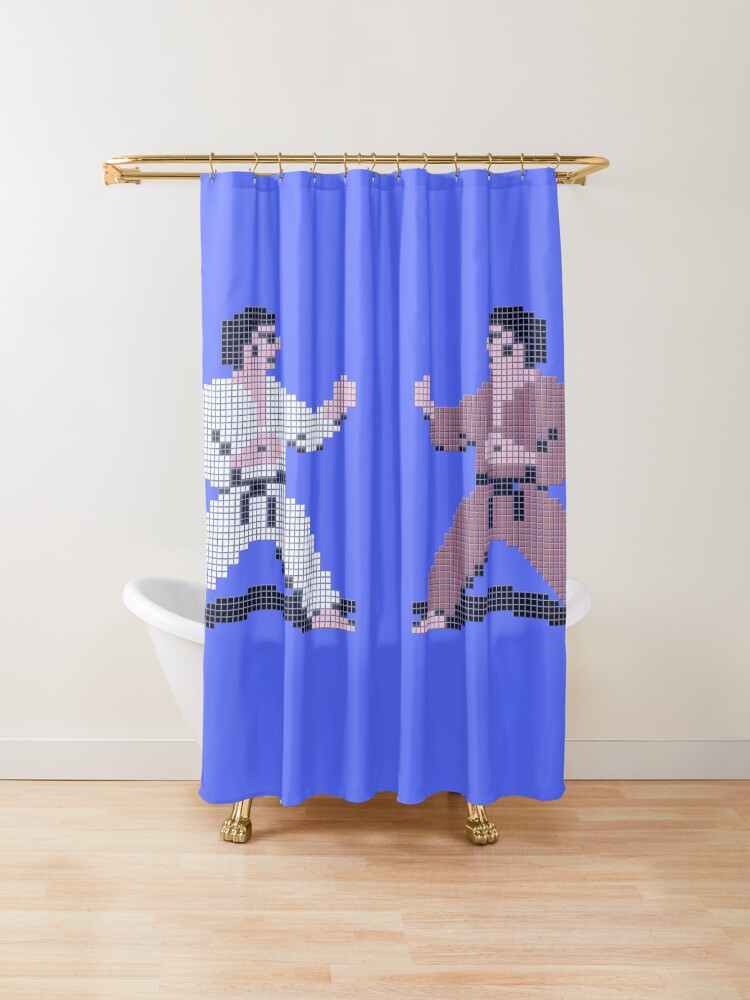 "1980s International Karate " Shower Curtain by bellingk Redbubble