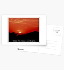 Costa Paradiso sunset. Sardinia.Italy.Brown Sugar 2003. Postcards