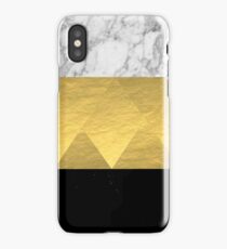 Stacked - gold foil black and marble cell phone case golden urban minimal retro modern city hipster iPhone Case