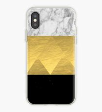 Stacked - gold foil black and marble cell phone case golden urban minimal retro modern city hipster iPhone Case