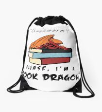 Bücherwurm? Bitte, ich bin ein Buchdrache. Turnbeutel