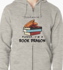 Bücherwurm? Bitte, ich bin ein Buchdrache. Hoodie mit Reißverschluss