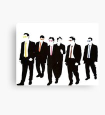Reservoir Dogs with colored ties and glasses Canvas Print