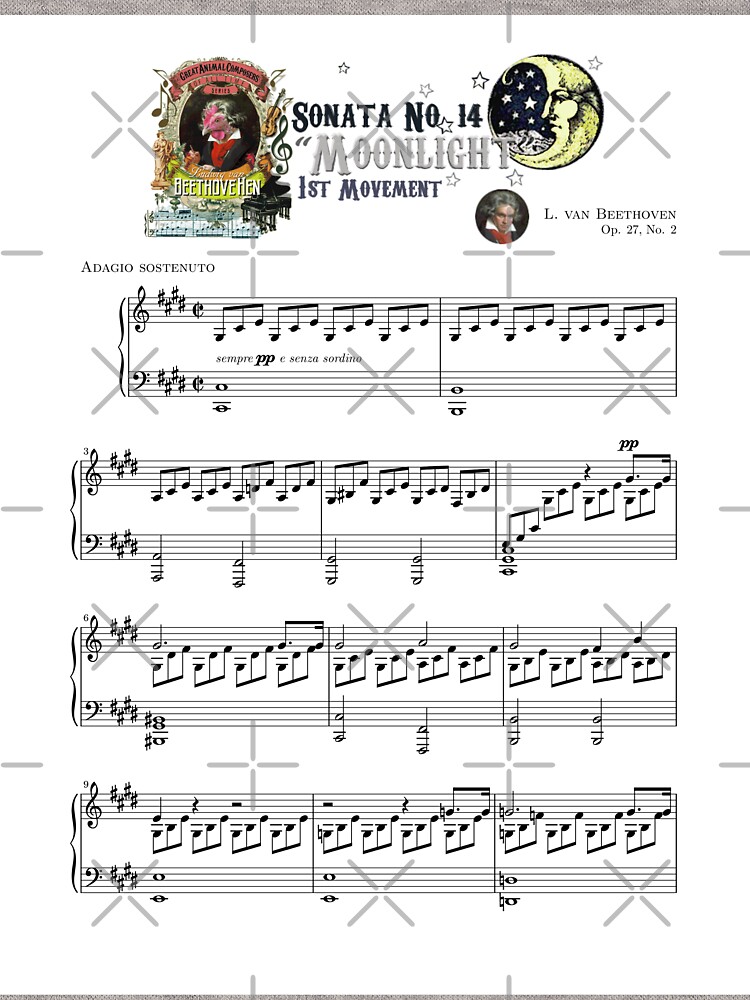 Beethoven Piano Sonata No.14 "Moonlight" 1st Movement Music Sheet by AnimalComposers