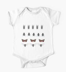Repeated insect illustration One Piece - Short Sleeve