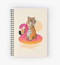 Cuaderno de espiral Chillin, tigre flamenco