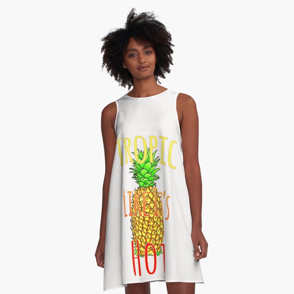 Tropic Like Its Hot Pineapple A-Linien Kleid