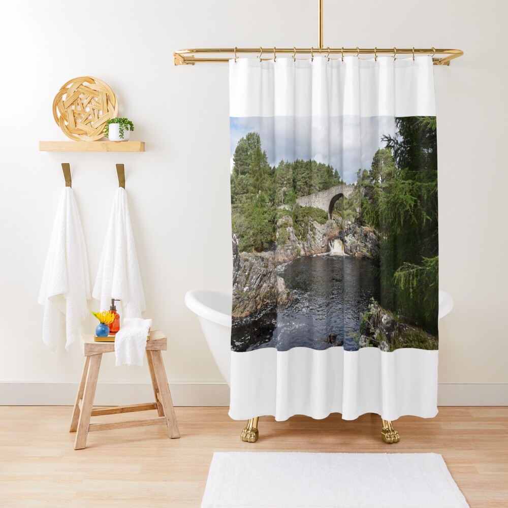 "Little Garve Bridge Wester Ross, Scotland" Shower Curtain by TheBiff