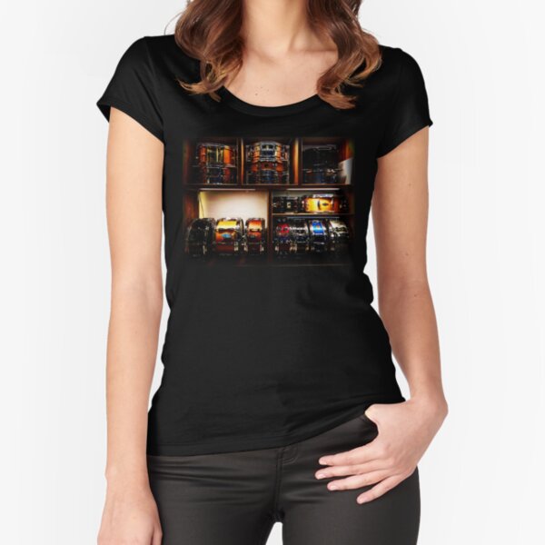 Pretty Snare Drums All In A Row Fitted Scoop T-Shirt