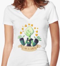 Peridot Women's Fitted V-Neck T-Shirt