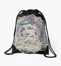 GIrl Power Mandala Design Drawstring Bag