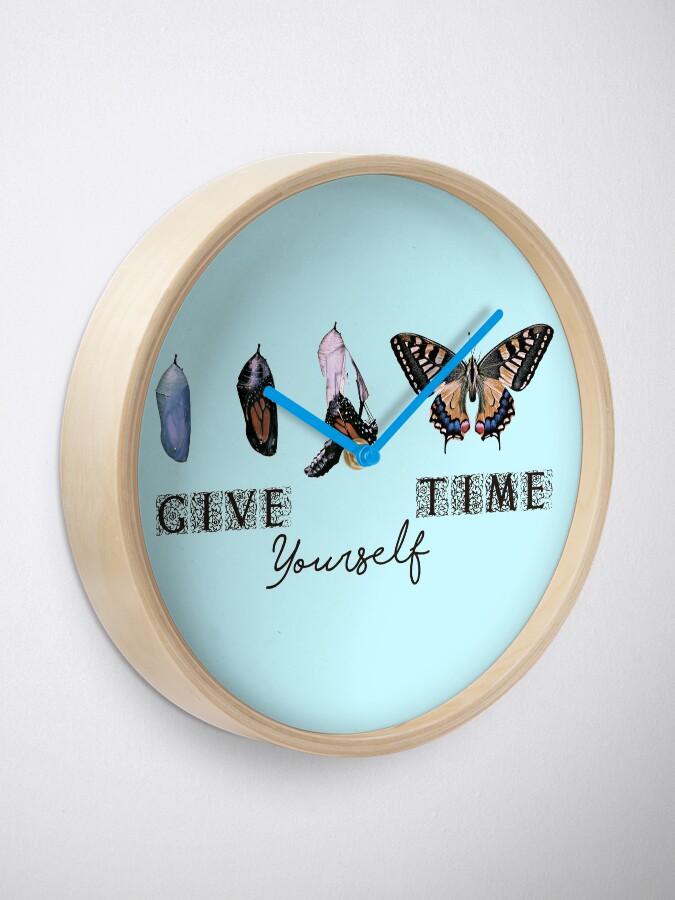 "Give yourself time" Clock by mensijazavcevic Redbubble
