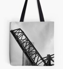Chicago River Bridge Up Tote Bag