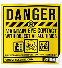 Póster SCP 173 Señal de advertencia