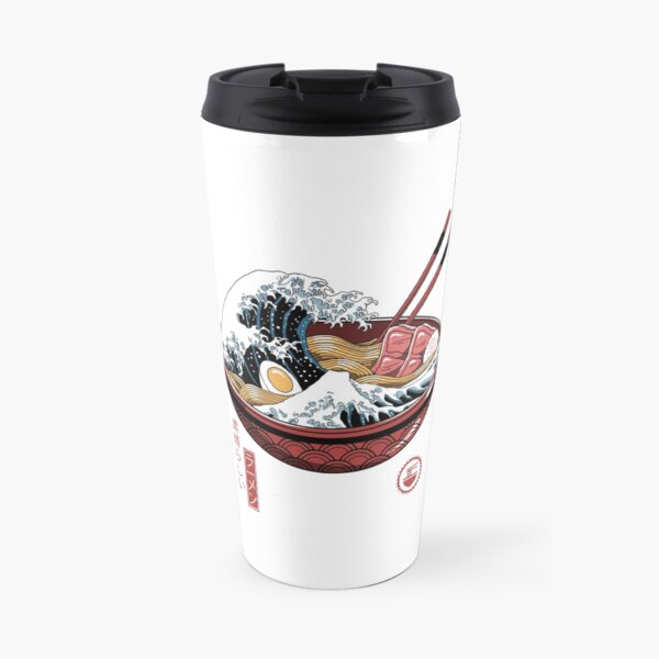 Great Ramen Wave White Travel Mug
