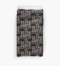 Slide Jump Rally - Black Duvet Cover