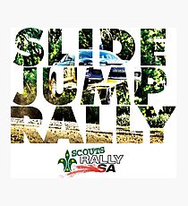 Slide Jump Rally - Colour/White Photographic Print