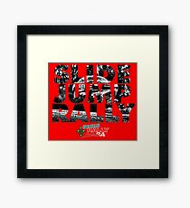 Slide Jump Rally - Red Framed Print
