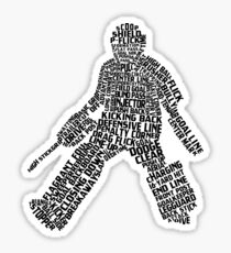 Field Hockey Goalie Typography Sticker