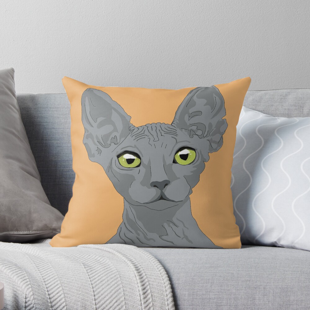 sphynx cat pillow