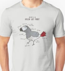 Anatomy of an African Grey Parrot Unisex T-Shirt