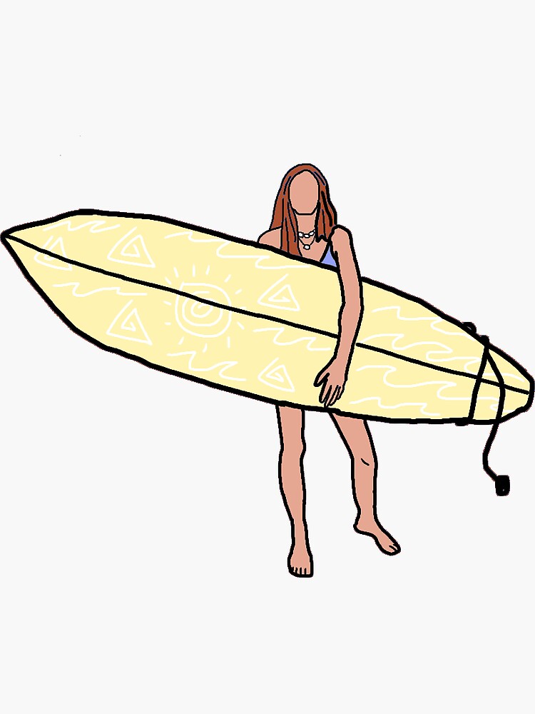 "Surfer girl " Sticker by Jadynart Redbubble