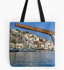 Gialos harbour view Tote Bag