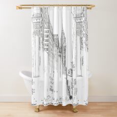 New York City Chrysler Building street picture Shower Curtain