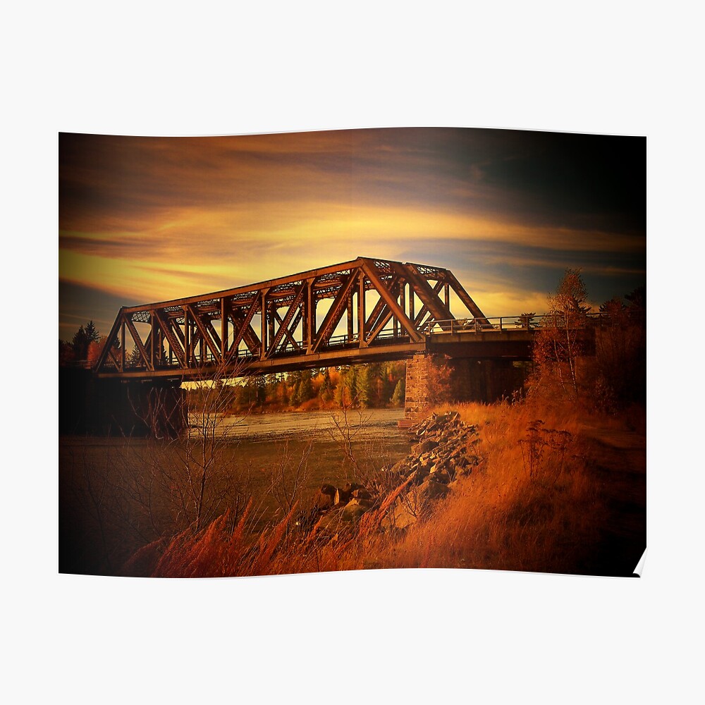 "Train Bridge Tunnel Island Kenora" Poster by SammyZee Redbubble