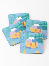 Skull Ice Cream Cone Coasters
