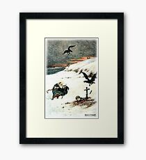 THEY PASSED OVER THE BOUNDLESS WHITE PLAIN WHERE AN AGED SAINT WITH FLOWING BEARD STOOD from the story THE STORY OF KASYAN AND THE DREAM MAIDEN Framed Print