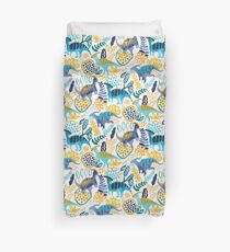 Gouache Parasaurolophuses Duvet Cover