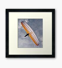 Sunlit Paraglider Framed Print