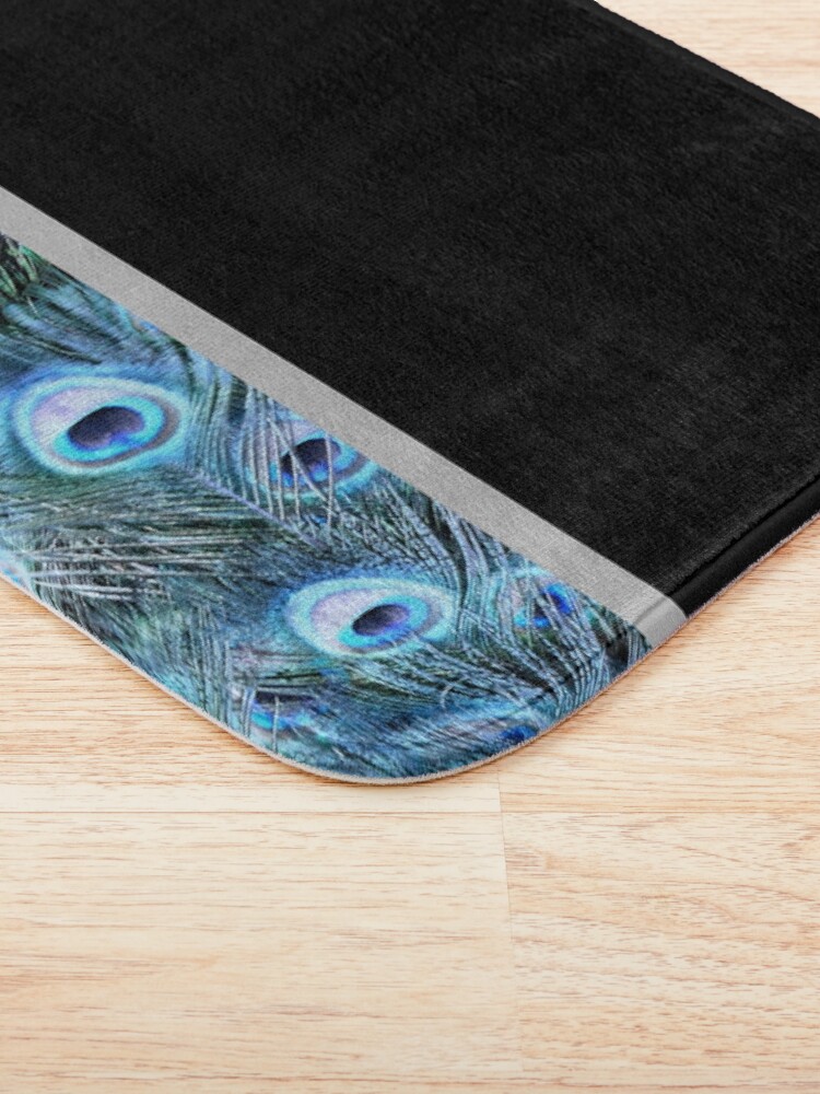 Alternate view of Peacock border Bath Mat