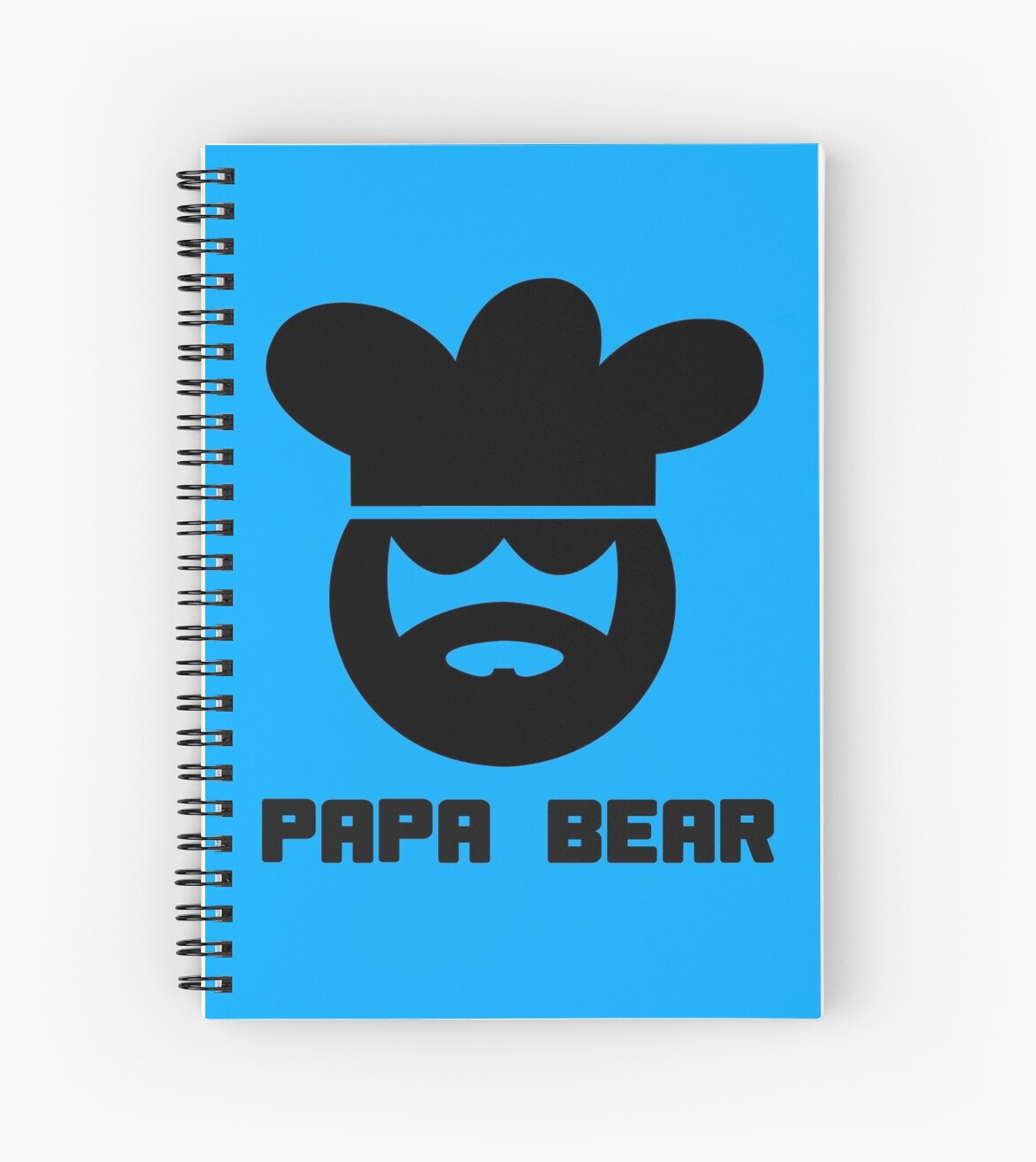 papa bear chef cook for men geek funny nerd spiral notebooks by
